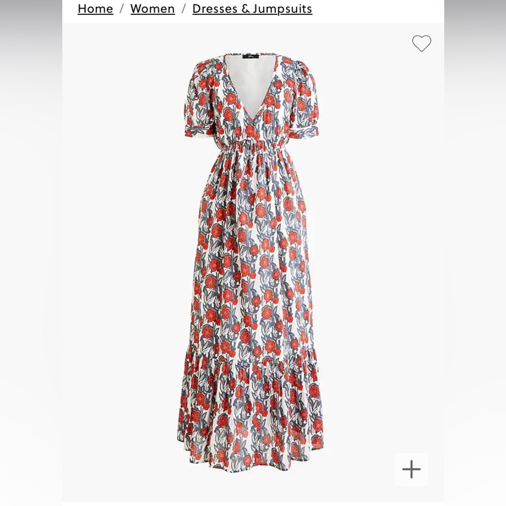 J. Crew Beachwear double cloth cotton maxi dress